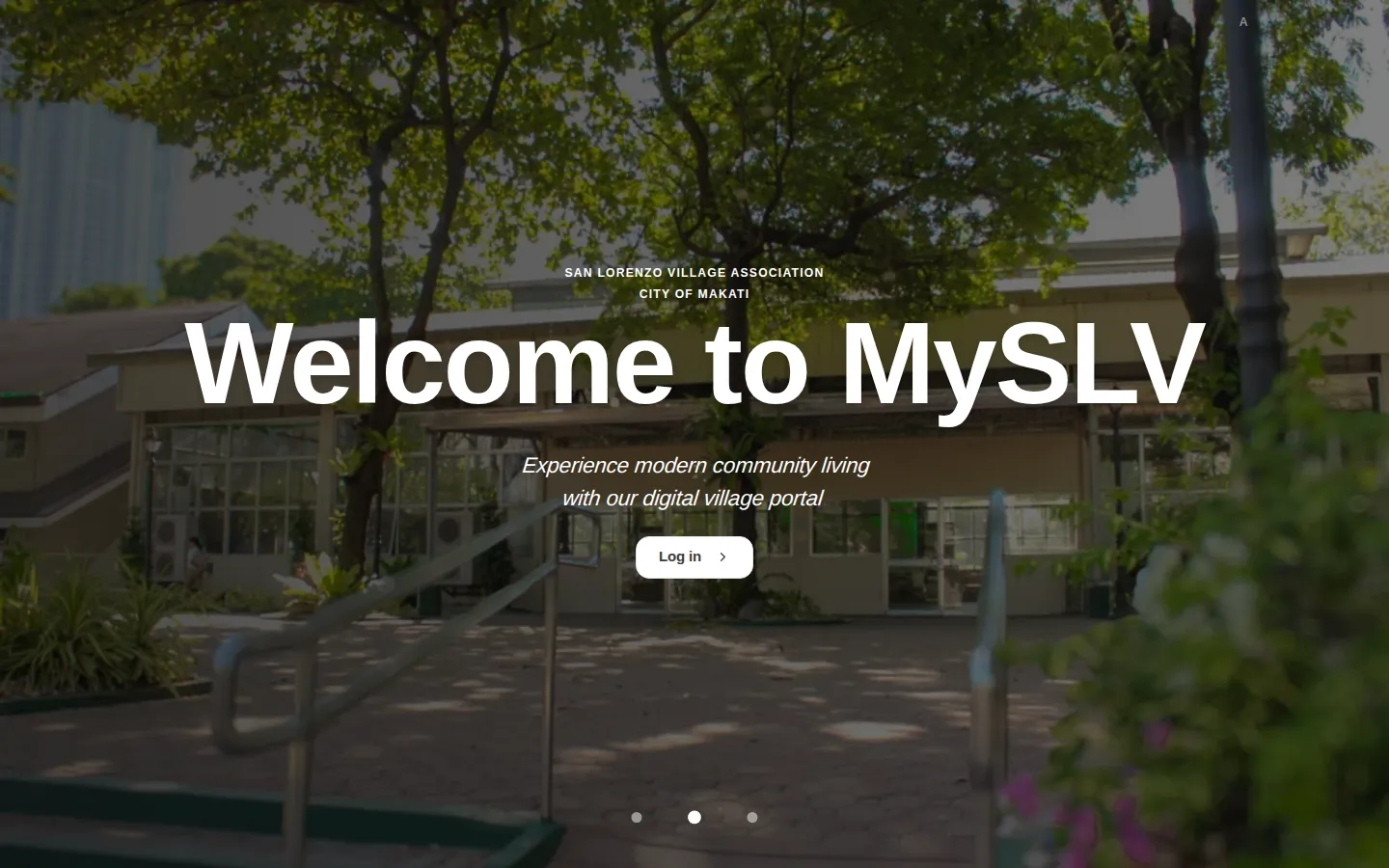 Welcome to MySLV hero over a photo of the village gate