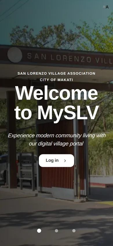 MySLV home page on a phone