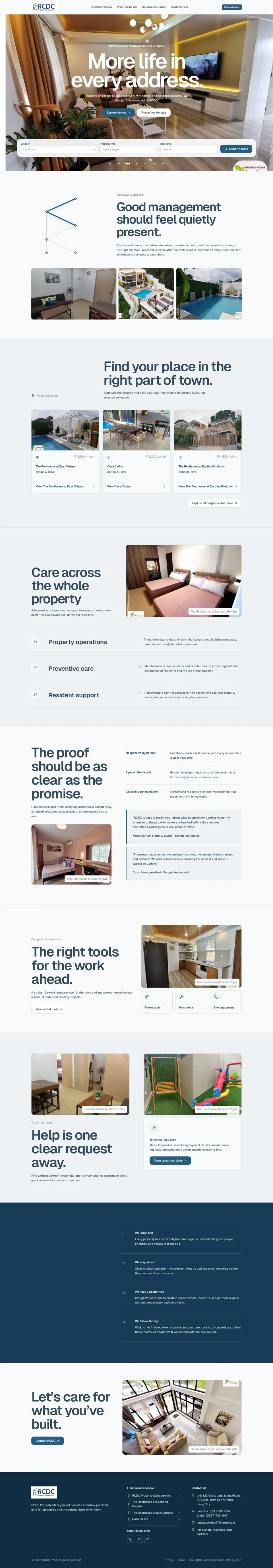 Full RCDC home page, from hero to footer
